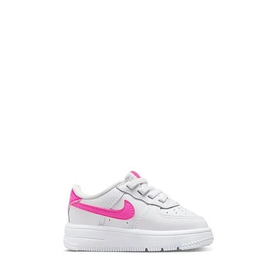 Nike Toddler's AF1 Low Easy On Sneakers White/Pink White Misc, Toddler Leather