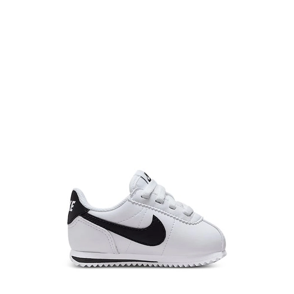 Nike Toddler's Cortez EasyOn Sneakers White Black, Toddler Rubber
