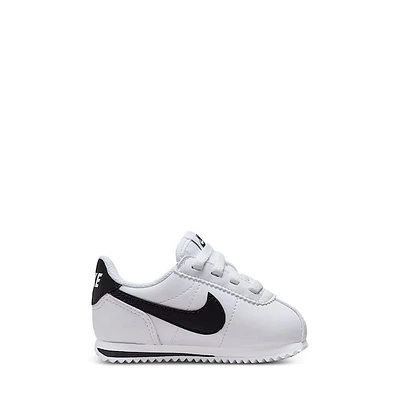 Nike Toddler's Cortez EasyOn Sneakers White Black, Toddler Rubber