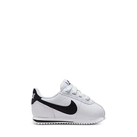 Nike Toddler's Cortez EasyOn Sneakers White Black, Toddler Rubber