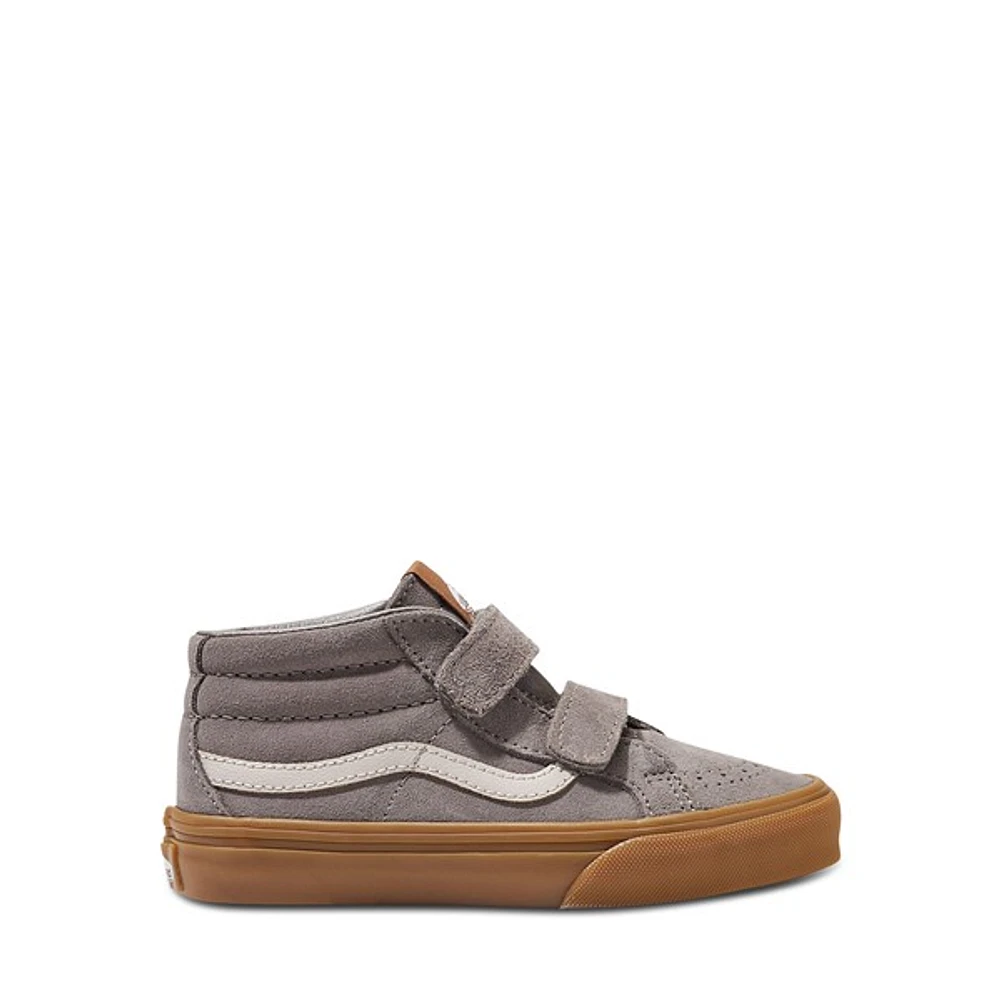 Vans Little Kids' SK8-Mid Reissue V Sneakers in Gray/Gum, Size Largeittle Kid 3, Suede