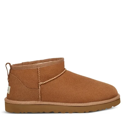 UGG Men's Classic Ultra Mini Boots Gris, Leather