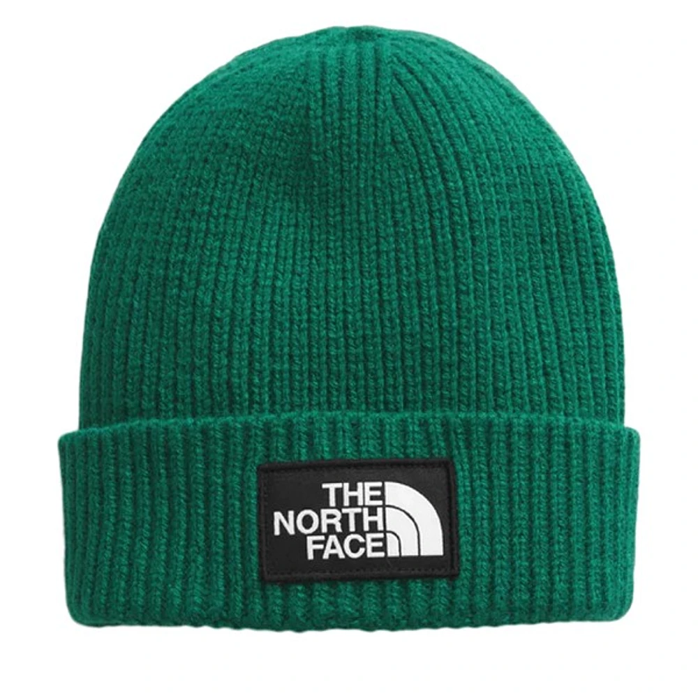 The North Face Logo Box Beanie Hat in Green, Acrylic