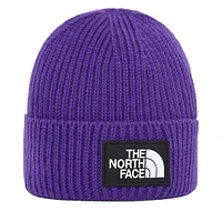 The North Face Logo Box Beanie Hat in Purple, Acrylic