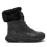 UGG Women's Yose Fluff Winter Waterproof Boots Black, Leather