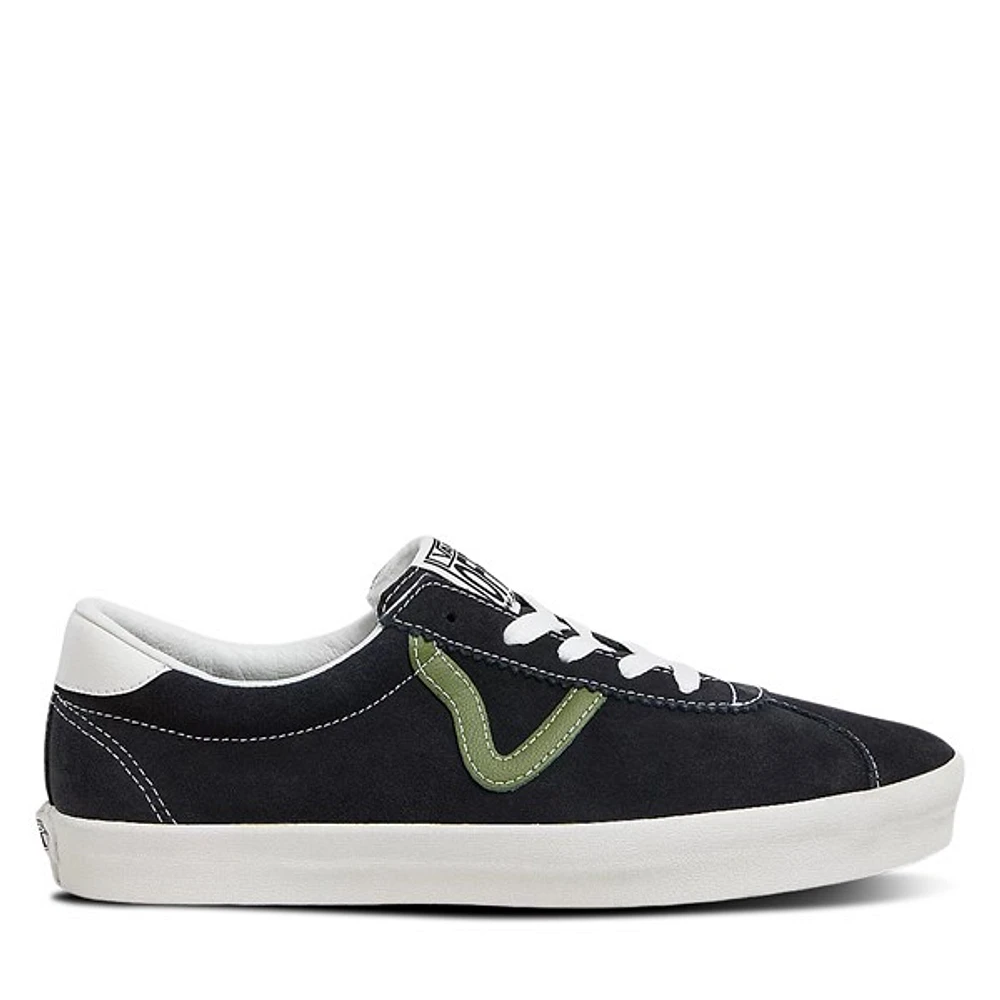 Vans Men's Sport Low Suede Sneakers Dark Gray/Green/White, Leather