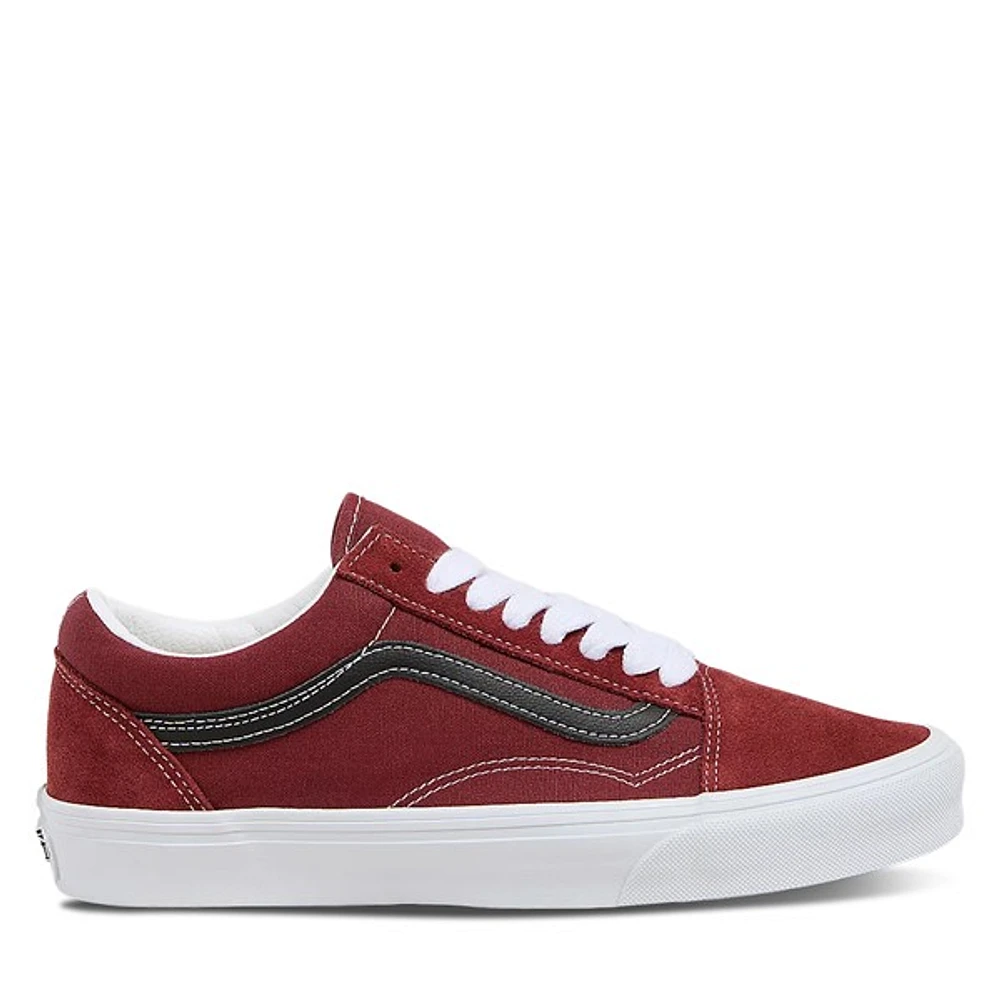 Vans Men's Fat Lace-Up Old Skool Sneakers Burgundy/White Rouge Misc, Canvas
