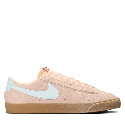 Nike Women's Blazer Low '77 Vintage Sneakers Peach/Blue Pastel, Suede