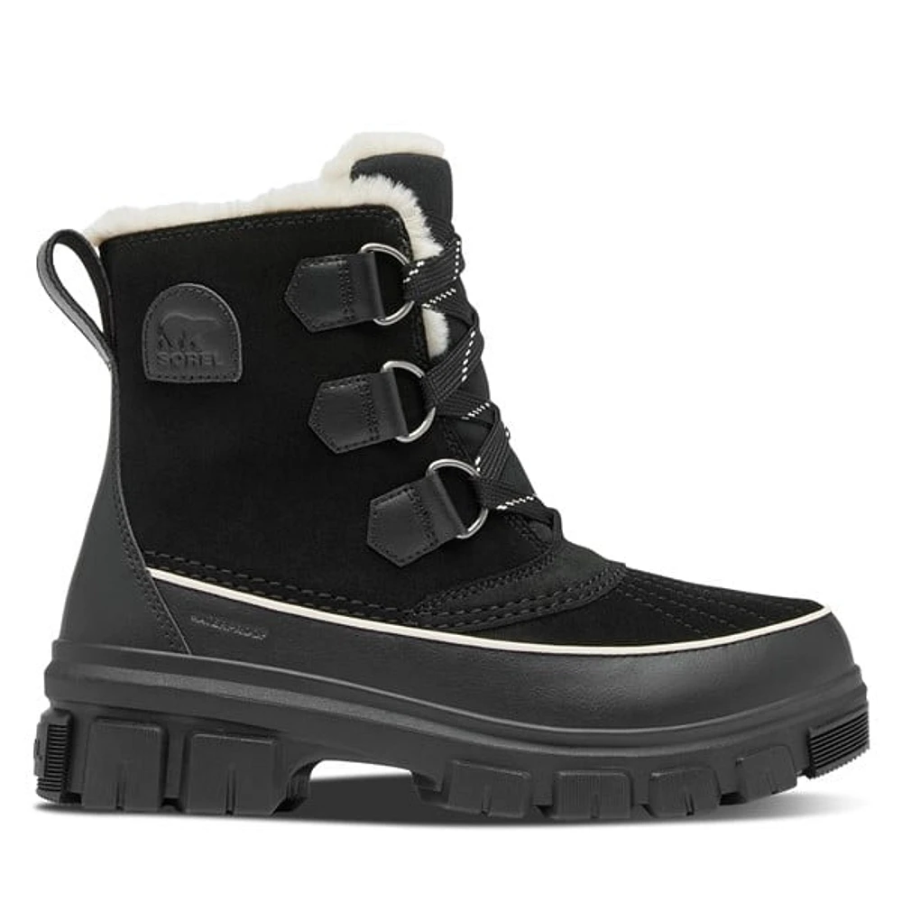 Sorel Women's Tivoli V Winter Waterproof Boots Black, Leather