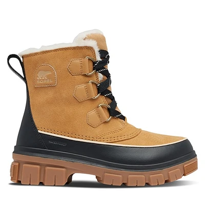 Sorel Women's Tivoli V Winter Waterproof Boots Curry Taupe, Leather