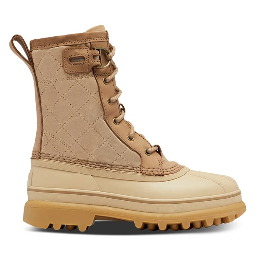 Sorel Women's Caribou Royal Waterproof Lace-Up Boots Beige, Canvas