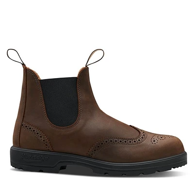 Blundstone 2444 New Classics Chelsea Boots in Antique Brogue in Brun Misc, Size Womens 6.5 / Mens 4.5 / Aus 3.5, Leather
