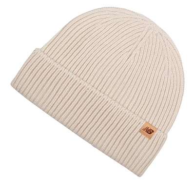 New Balance Winter Watchman Beanie Hat in Linen in Beige, Acrylic