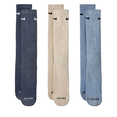 Nike Everyday Cushion Crew Socks /Beige/Light Green, Polyester