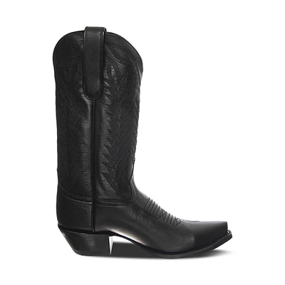 Bottes de Cowboy Raya noires pour femmes, taille - Caborca | Little Burgundy Shoes