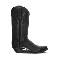 Caborca Women's Raya Cowboy Boots in Black, Size 6, Leather