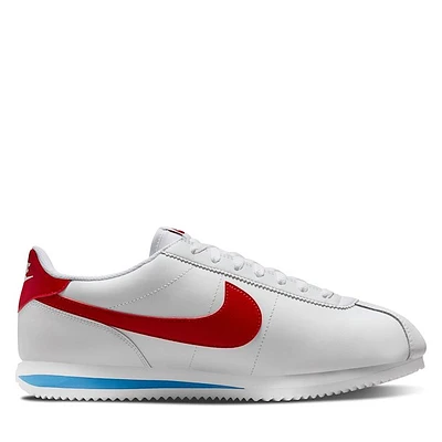 Nike Men's Cortez Sneakers White/Red/Blue White Misc, Leather