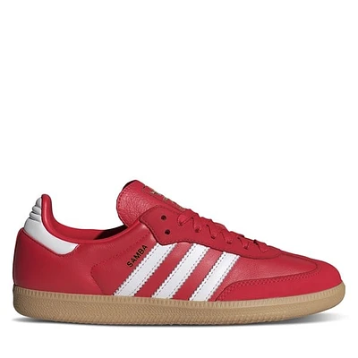 adidas Women's Samba OG Sneakers Red/White Rouge Misc, Leather