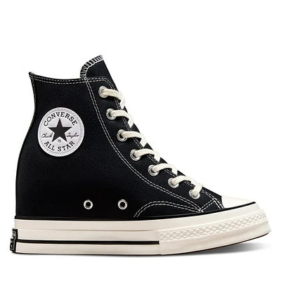 Converse Women's Chuck 70 Wedge Platform Sneakers Black Misc, Canvas
