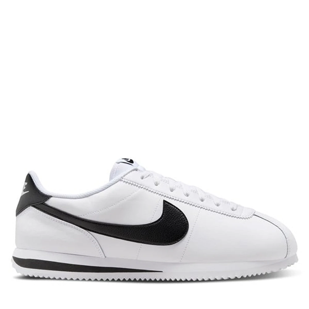 Nike Men's Cortez Sneakers White Black, Leather