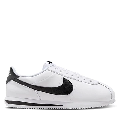 Nike Men's Cortez Sneakers White Black, Leather