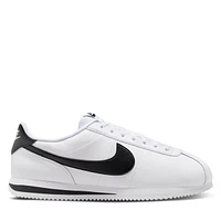 Nike Men's Cortez Sneakers White Black, Leather