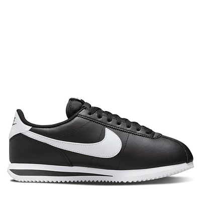Nike Women's Cortez Sneakers Black White, Leather