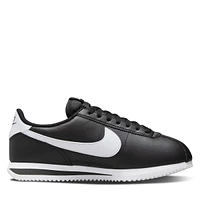 Nike Women's Cortez Sneakers Black White, Leather