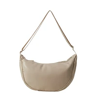 Floyd Half Moon Shoulder Bag in White Os, Polyester