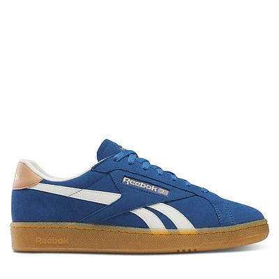 Reebok Men's Club C Grounds Uk Sneakers Blue/White Suede Marine,