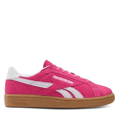 Reebok Women's Club C Grounds UK Sneakers Pink/White Rose Misc, Suede