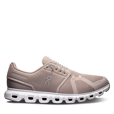 On Men's Cloud 6 Athletic Sneakers Taupe Gris Moyen, Polyester