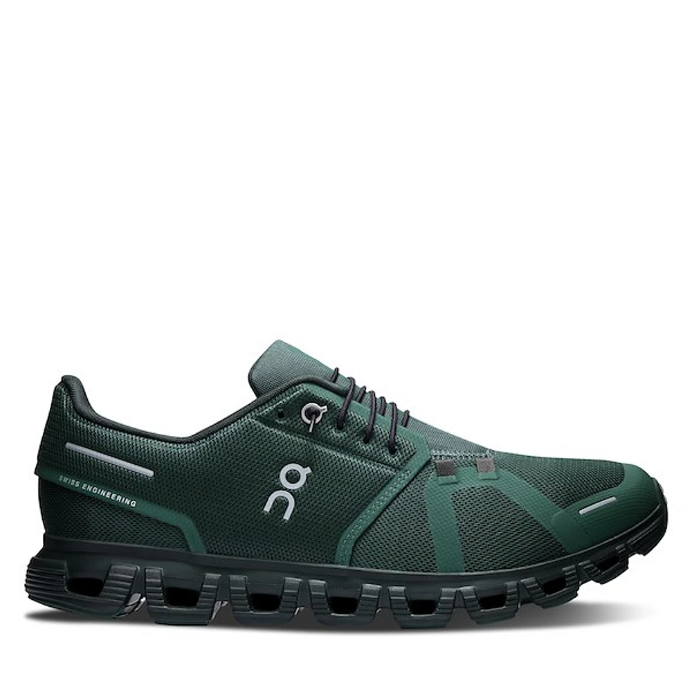 On Men's Cloud 6 Athletic Sneakers Dark Green, Polyester