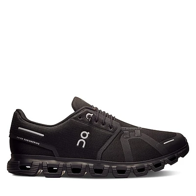 On Men's Cloud 6 Athletic Sneakers Black, Polyester