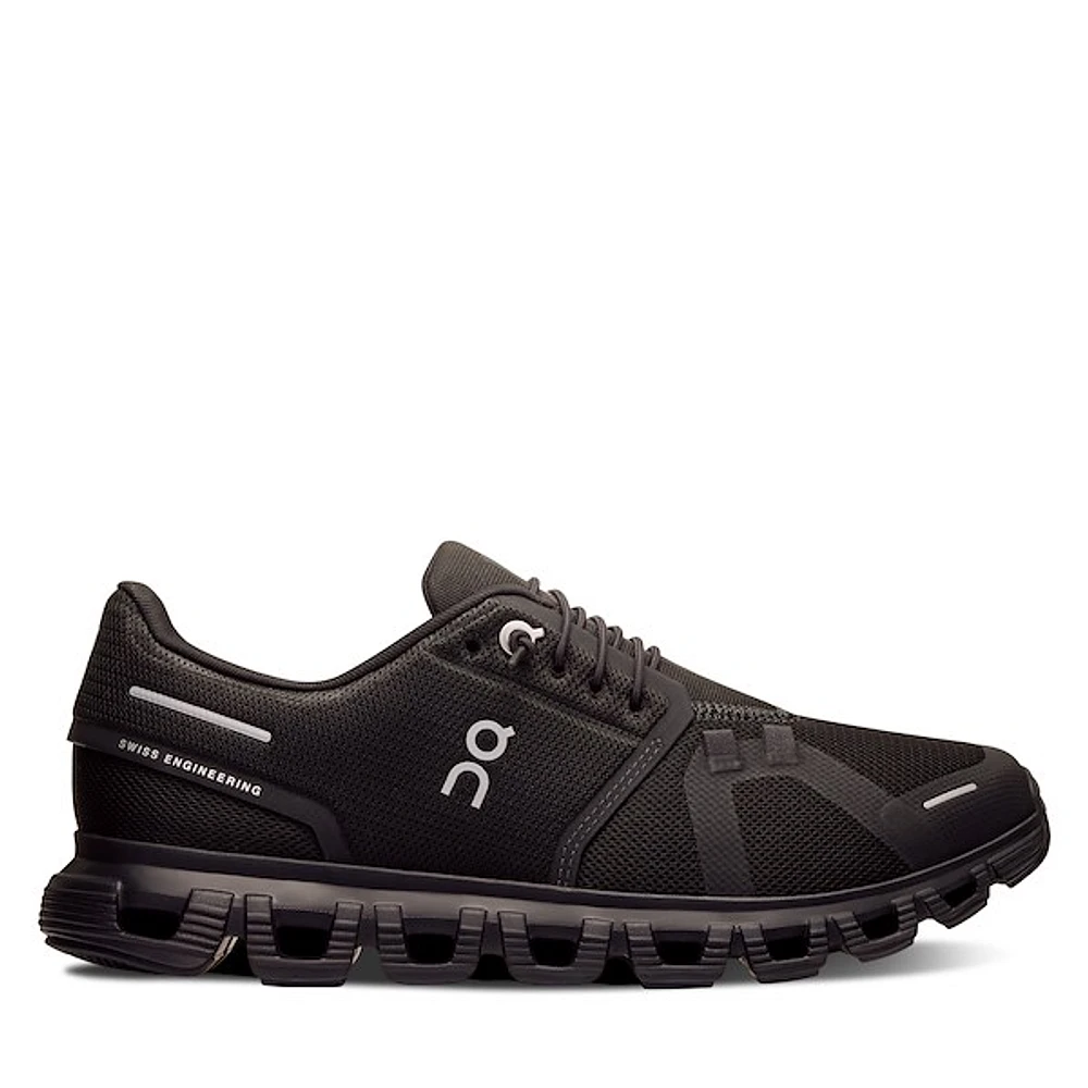 On Women's Cloud 6 Athletic Sneakers Black, Rubber