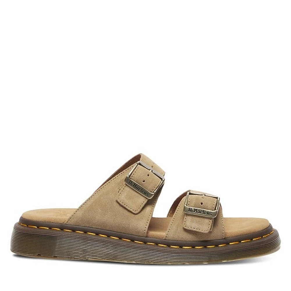Dr. Martens Josef Slide Sandals Savannah Beige, Womens / Mens Suede