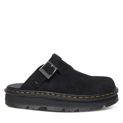 Dr. Martens Zebzag Platform Mules Black, Womens / Mens Suede