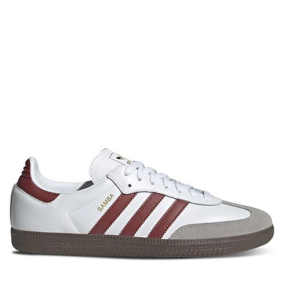 adidas Men's Samba OG Sneakers White/Red White Misc, Leather