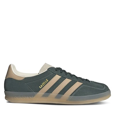adidas Men's Gazelle Indoor Sneakers Green/Beige, Suede