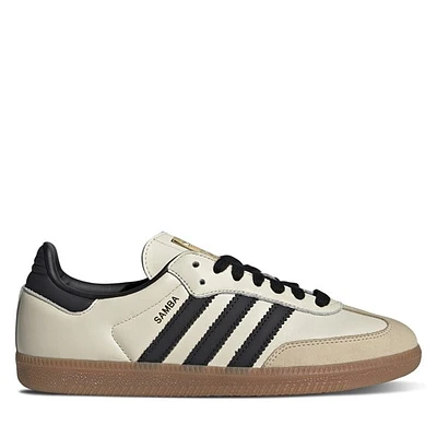adidas Women's Samba OG Sneakers Beige/Black, Leather