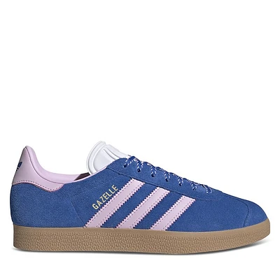 adidas Women's Gazelle Sneakers Blue/Pink Marine Misc, Suede