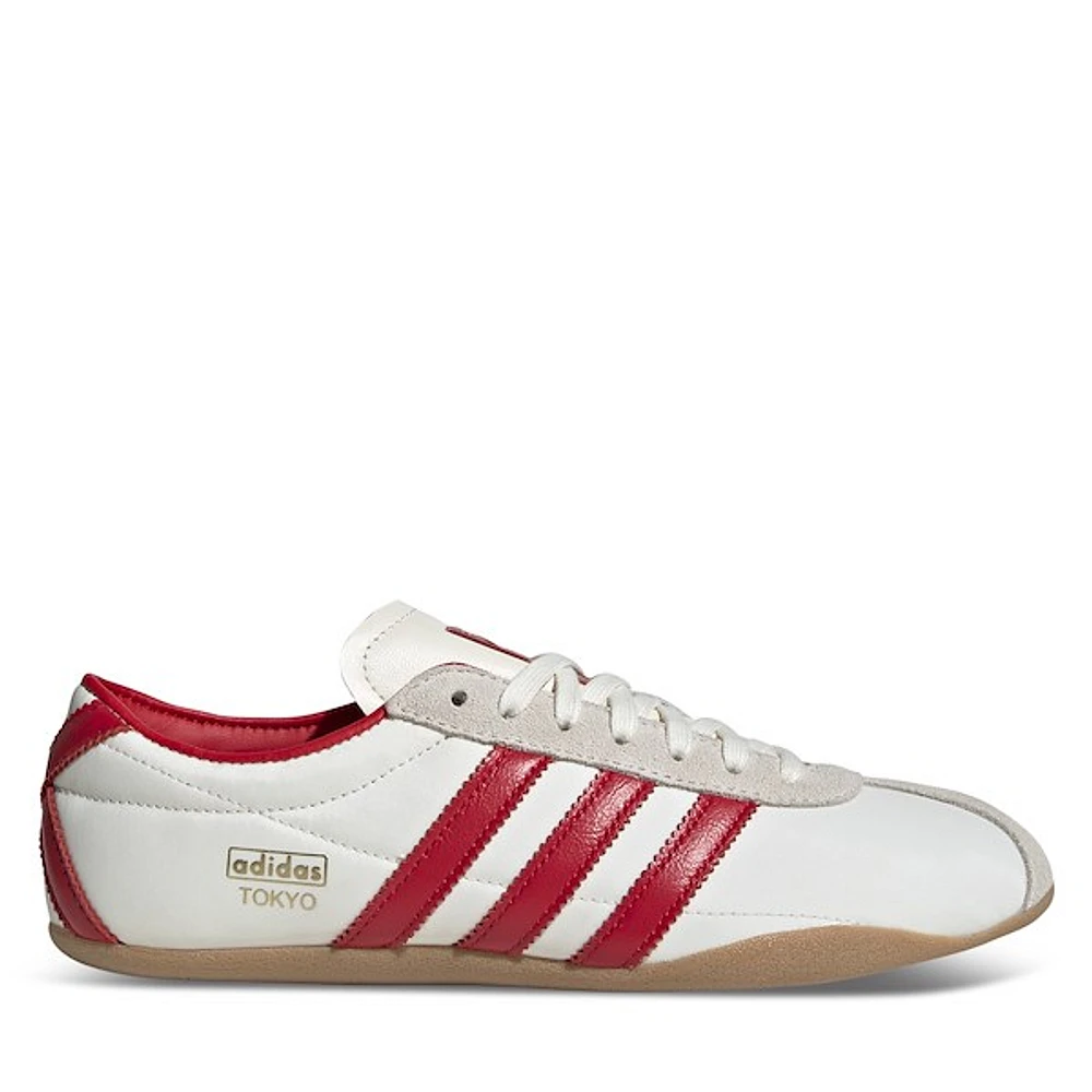adidas Women's Tokyo OG Sneakers in Off-White/Red in White Os, Size 7, Leather