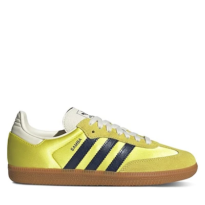 adidas Women's Samba OG Sneakers Yellow/Black Jaune Misc, Leather