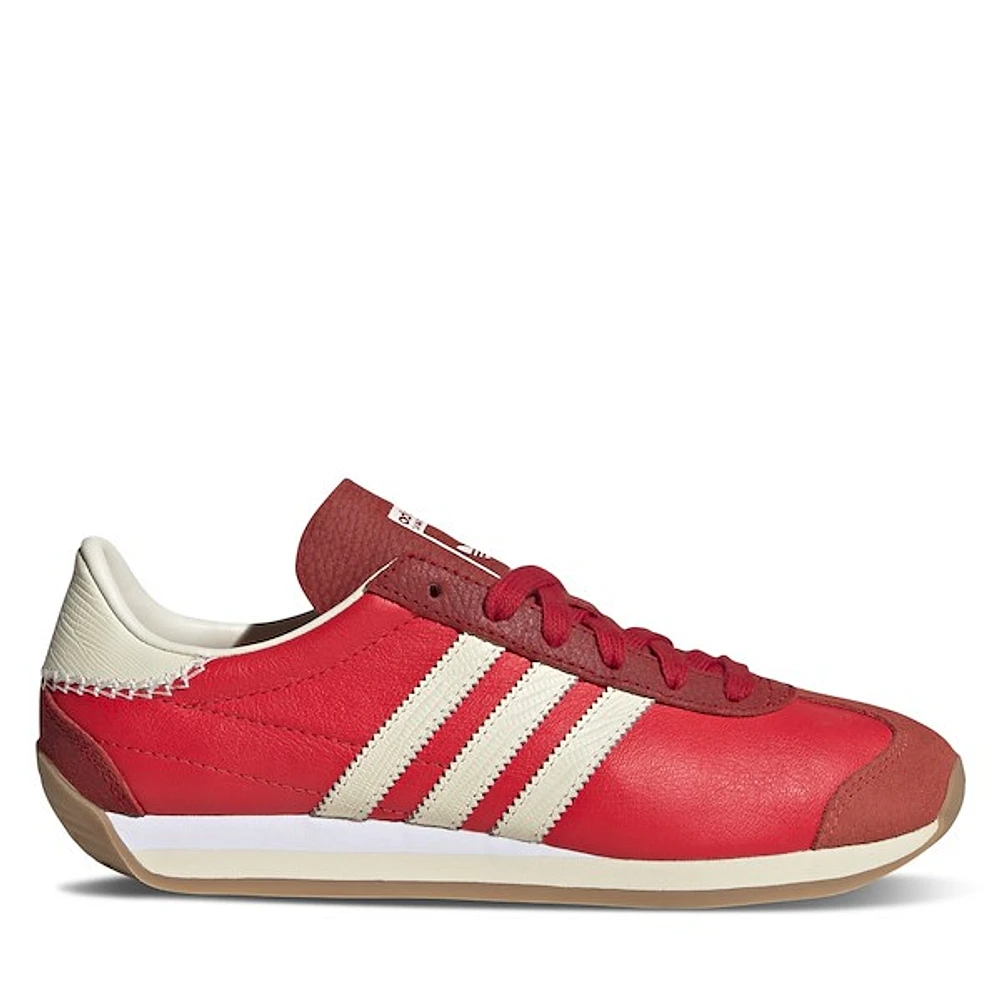 adidas Women's Country OG Sneakers Red/Cream Rouge, Leather