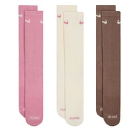 Nike Everyday Cushion Crew Socks Pink/Cream/Brown Rose Misc, Polyester
