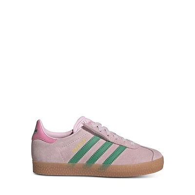 adidas Little Kid's Gazelle Sneakers Pink/Green, Largeittle Kid Suede