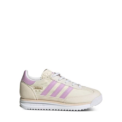 adidas Little Kid's SL 72 Sneakers Chalk/Lilac White Misc, Largeittle Kid Leather