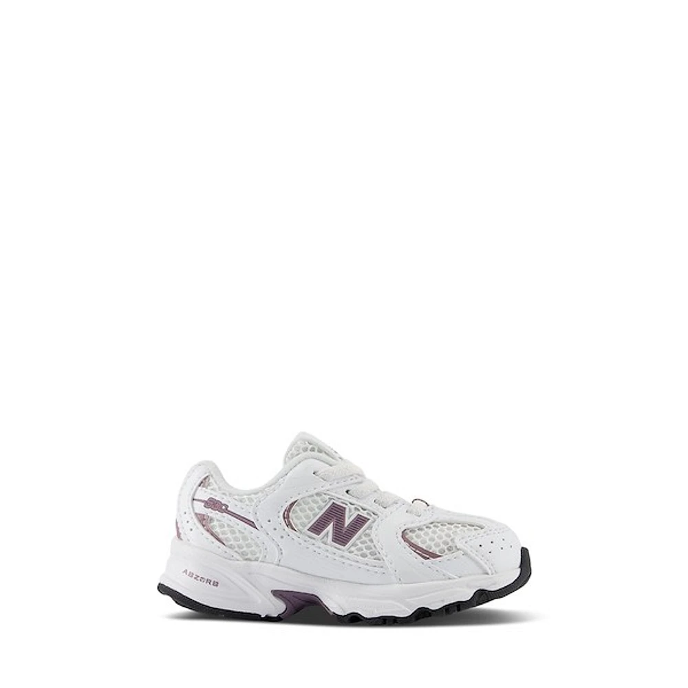 New Balance Toddler's 530 Sneakers White/Purple, Toddler Rubber