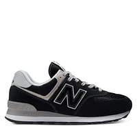 New Balance Men's 574 Sneakers Black/Gray/White Black Misc, Suede