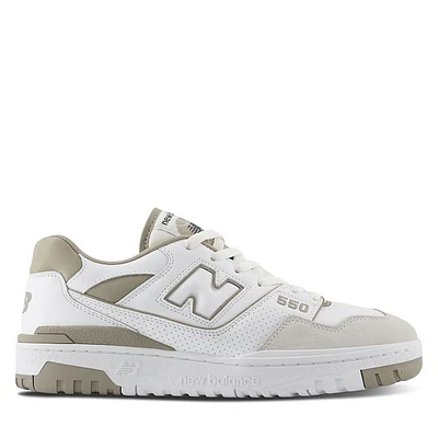 New Balance Men's BB550 Sneakers White/Taupe White Misc, Leather